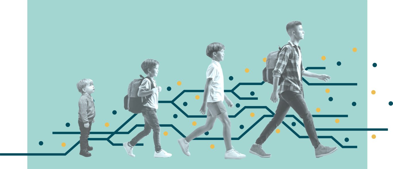 Illustrasjon: SAMT-BU – fra barnehage til høyere utdanning